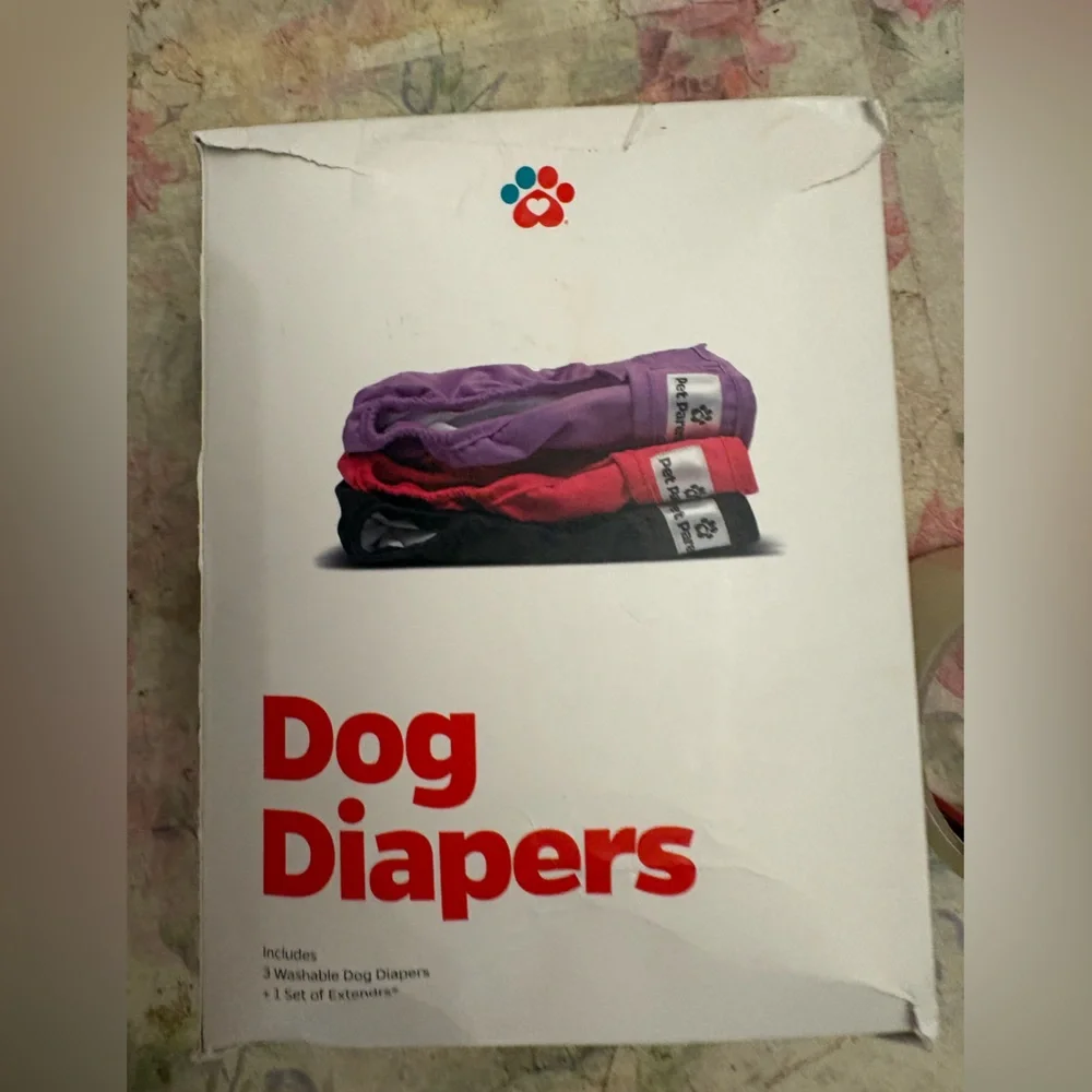 New Open Box Pet Parents® 3pk Washable Dog Diapers + Extenders READ- Size Large